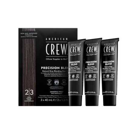 American Crew Precision Blend Natural Gray Coverage Dark 3 x 40 ml