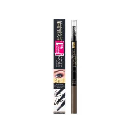 Eveline Brow Styler Multifunction 3in1 01 Medium Brown