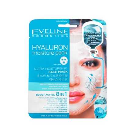 Eveline Hyaluron Moisture Pack Ultra Moisturising Face Mask 1 pcs