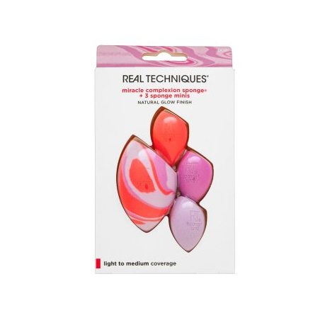 Real Techniques Berry Pop Miracle Complexion Sponge + 3 Sponge Minis