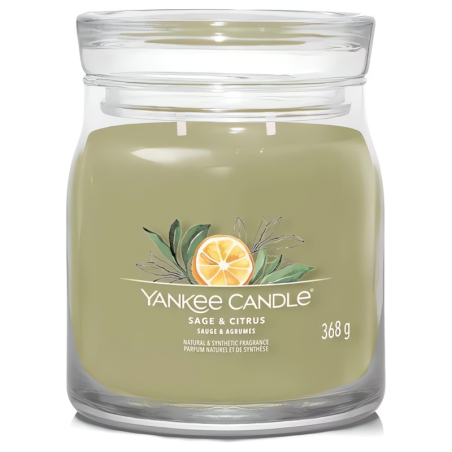 Aromatická svíčka Signature sklo střední Sage & Citrus Yankee Candle - 368 g