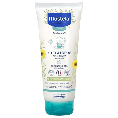 Dětský sprchový gel pro extrémně suchou a atopickou pokožku Stelatopia (Cleansing Gel) Mustela - 200 ml