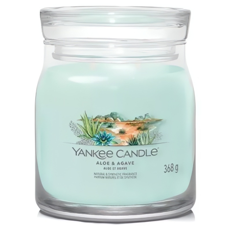 Aromatická svíčka Signature sklo střední Aloe & Agave Yankee Candle - 368 g