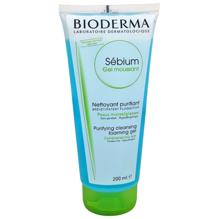 Čisticí pěnivý gel pro smíšenou až mastnou pleť Sébium Gel Moussant (Purifying And Foaming Gel) Bioderma - 200 ml