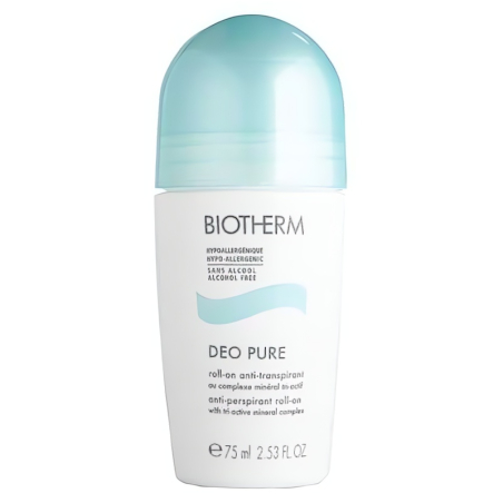 Kuličkový antiperspirant bez alkoholu Deo Pure (Antiperspirant Roll-on with Tri-active Mineral Complex) Biotherm - 75 ml