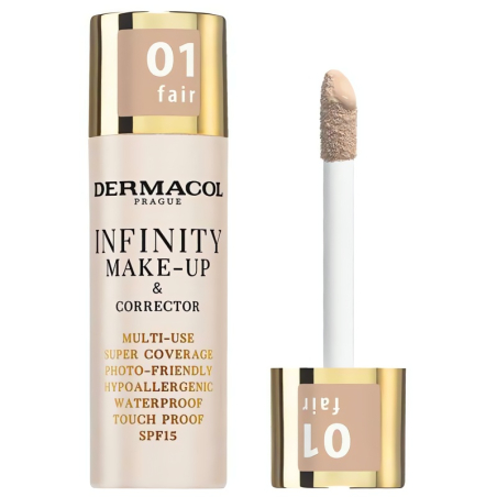 Vysoce krycí make-up a korektor Infinity (Multi-Use Super Coverage Waterproof Touch) Dermacol / Odstín: 04 Bronze - 20 g
