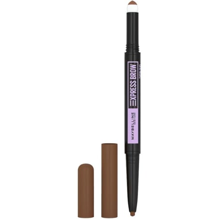 Tužka a pudr na obočí Express Brow Satin Duo Maybelline / Odstín: 04 Dark Brown