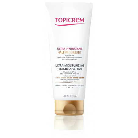 Hydratační samoopalovací mléko (Ultra-Moisturizing Progressive Tan) Topicrem - 200 ml