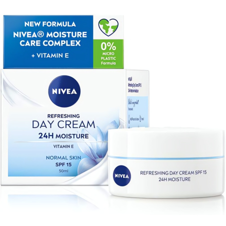 Zvláčňující denní krém pro normální pleť SPF 15 (Refreshing Day Cream) Nivea - 50 ml