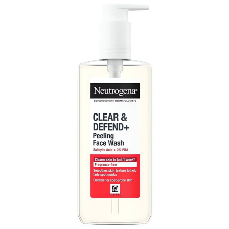 Čisticí gel proti pupínkům Clear & Defend+ (Facial Wash) Neutrogena - 200 ml