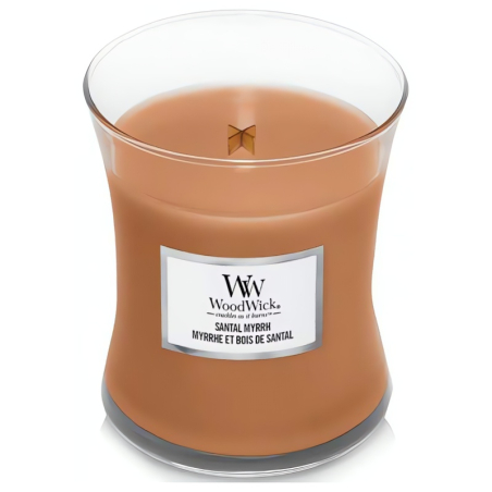 Vonná svíčka váza Santal Myrrh WoodWick - 275 g