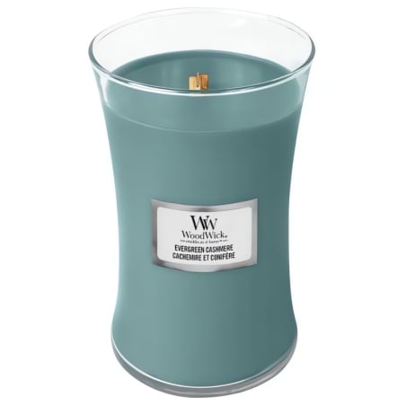 Vonná svíčka váza Evergreen Cashmere WoodWick - 609,5 g