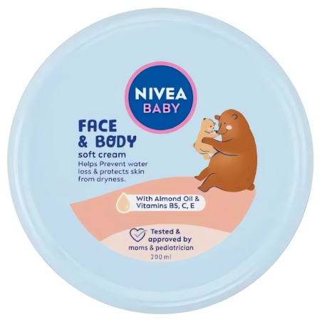 Hydratační krém na obličej a tělo Baby (Face & Body Soft Cream) Nivea - 200 ml