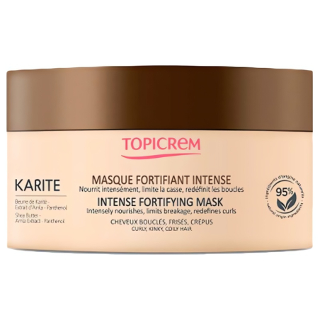 Vyživující a posilující maska pro kudrnaté a krepaté vlasy Karite (Intense Fortifying Mask) Topicrem - 250 ml