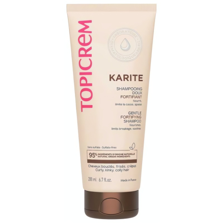Jemný šampon pro kudrnaté a krepaté vlasy Karite (Gentle Fortifying Shampoo) Topicrem - 200 ml