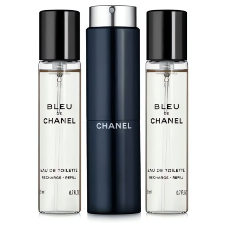 Bleu De Chanel / EDT (3 x 20 ml) + plnitelný flakon Chanel - 60 ml