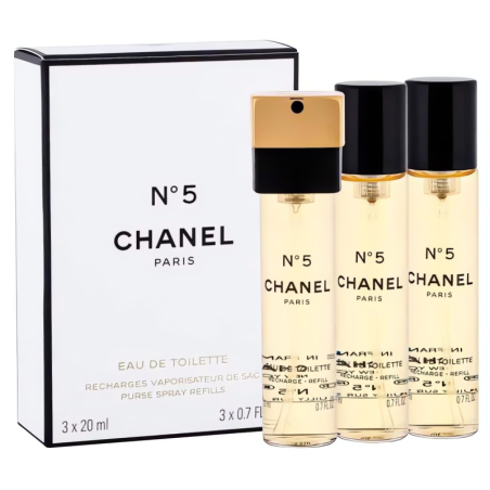No. 5 / toaletní voda s rozprašovačem / náplň (3 x 20 ml) Chanel - 60 ml