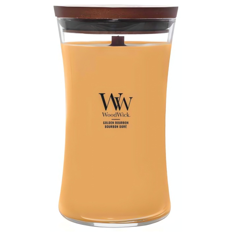 Vonná svíčka váza velká Golden Bourbon Woodwick - 609,5 g