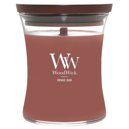 Vonná svíčka váza střední Rouge Oud Woodwick - 275 g
