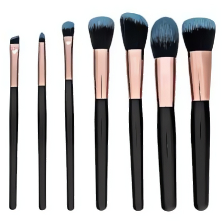 MIMO Makeup Brush Set Black 7 Pcs