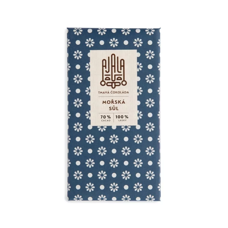 Mořská sůl (BIO tmavá čokoláda) Ajala Chocolate - 45 g Mořská sůl (BIO tmavá čokoláda) Ajala Chocolate - 45 g