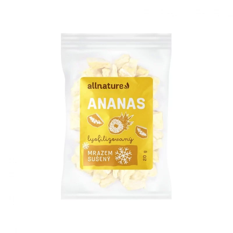 Ananas sušený mrazem kousky Allnature - 20 g Ananas sušený mrazem kousky Allnature - 20 g