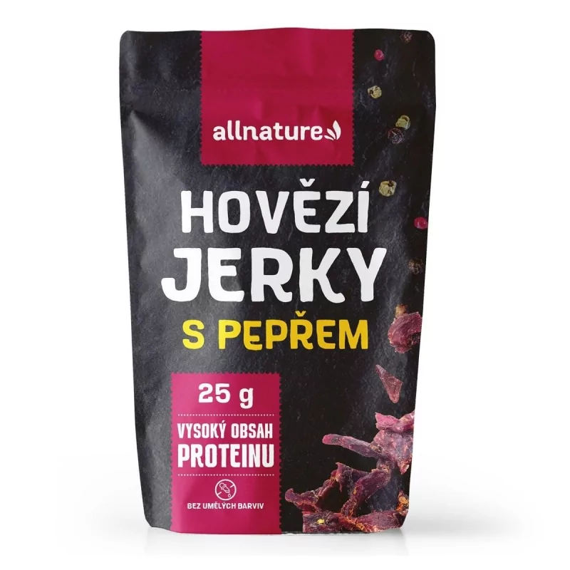 Beef Pepper Jerky Allnature - 25 g Beef Pepper Jerky Allnature - 25 g