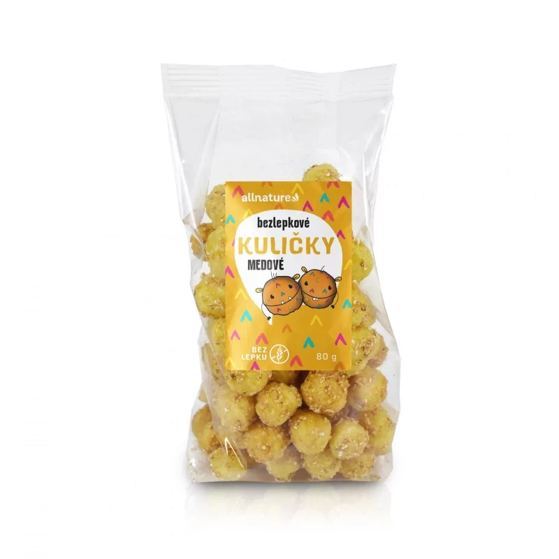 Bezlepkové Kuličky medové Allnature - 80 g Bezlepkové Kuličky medové Allnature - 80 g