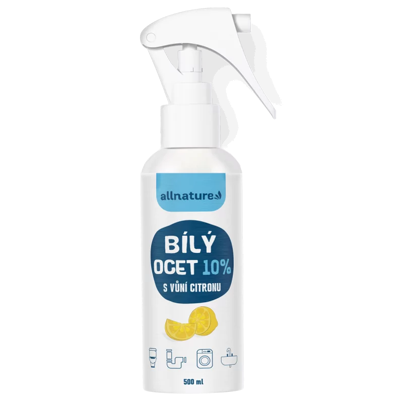 Bílý ocet sprej 10 % s vůní citrónu Allnature - 500 ml Bílý ocet sprej 10 % s vůní citrónu Allnature - 500 ml
