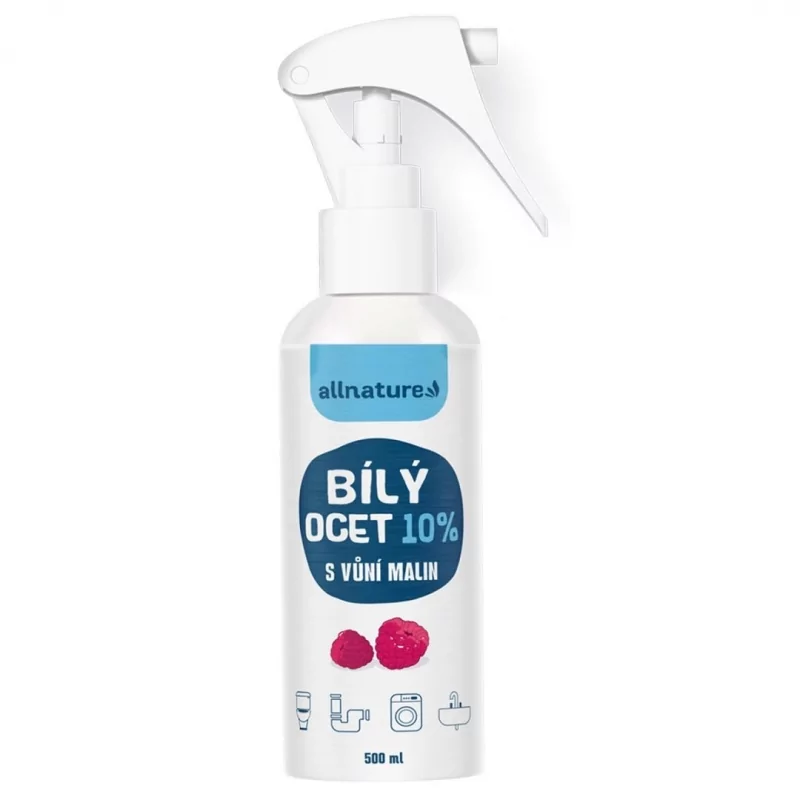 Bílý ocet sprej 10 % s vůní malin Allnature - 500 ml Bílý ocet sprej 10 % s vůní malin Allnature - 500 ml