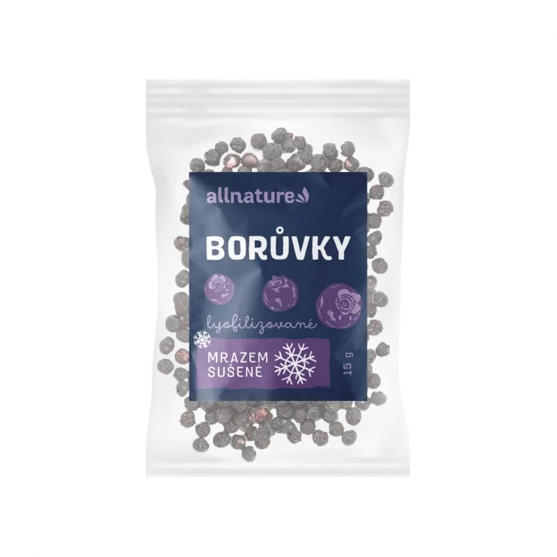 Borůvka sušená mrazem celá Allnature - 15 g Borůvka sušená mrazem celá Allnature - 15 g