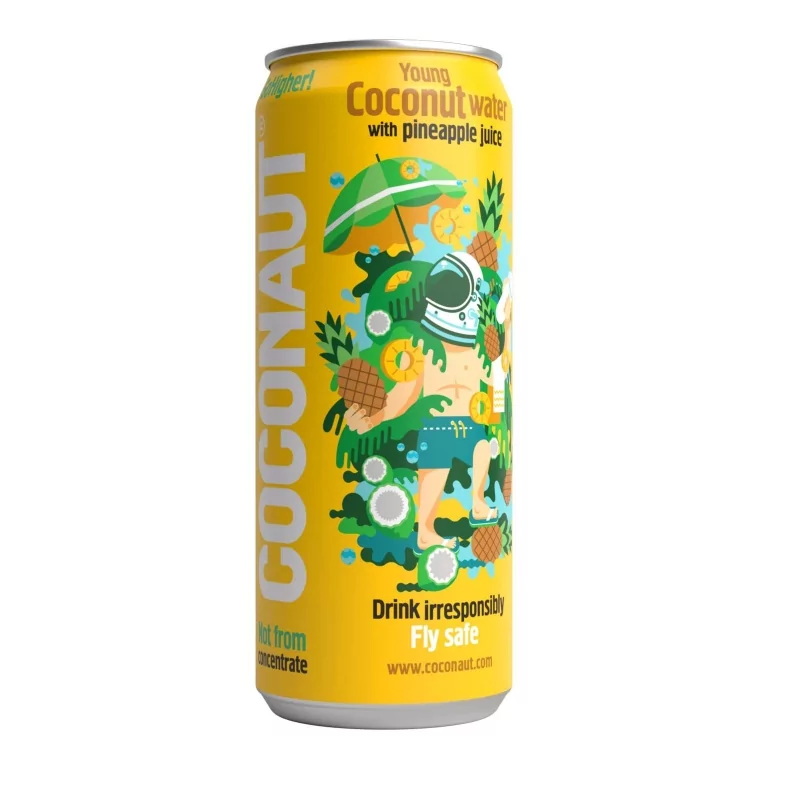 Coconaut Kokosová voda s ananasovou šťávou Allnature - 320 ml Coconaut Kokosová voda s ananasovou šťávou Allnature - 320 ml