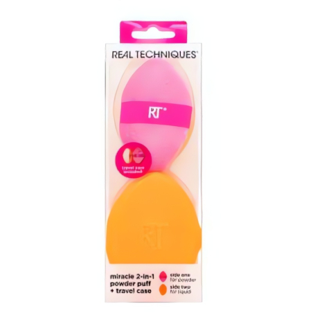 Real Techniques Miracle 2-in-1 Powder Puff + Travel Case