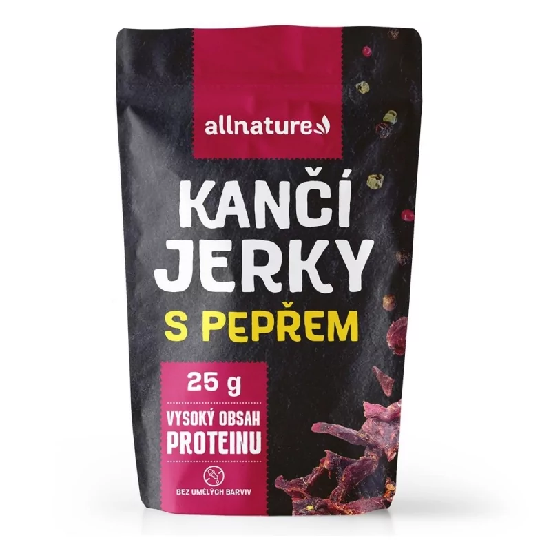 Kančí Jerky s pepřem Allnature - 25 g Kančí Jerky s pepřem Allnature - 25 g