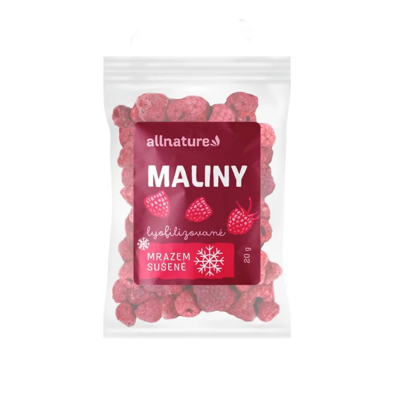 Malina sušená mrazem celá Allnature - 20 g Malina sušená mrazem celá Allnature - 20 g