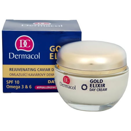 Omlazující kaviárový denní krém SPF 10 (Gold Elixir Day Cream) Dermacol - 50 ml