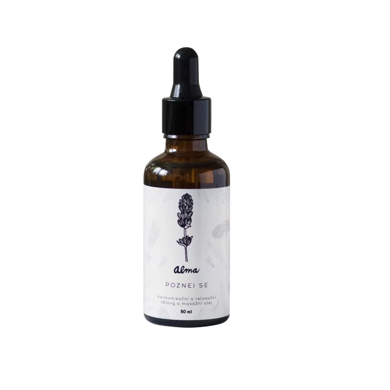 Poznej se (Harmonizační a relaxační tělový a masážní olej) Alma - 50 ml Poznej se (Harmonizační a relaxační tělový a masážní olej) Alma - 50 ml