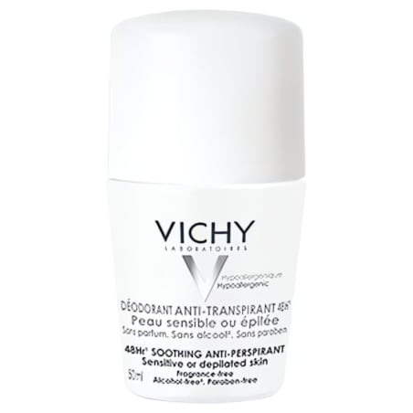 Deodorant-Antiperspirant 48h roll-on pro citlivou nebo depilovanou pokožku (Soothing Anti-Perspirant) Vichy - 50 ml
