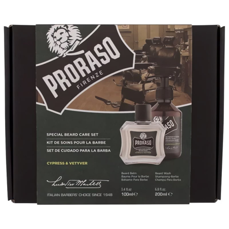 Dárková sada přípravků pro péči o vousy Cypress & Vetyver Proraso