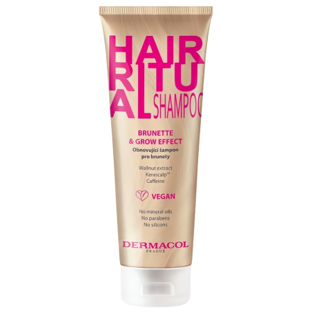 Obnovující šampon pro hnědé vlasy Hair Ritual (Brunette & Grow Effect Shampoo) Dermacol - 250 ml