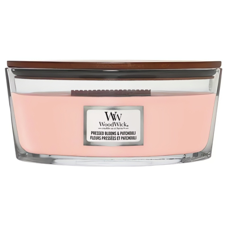 Vonná svíčka loď Pressed Blooms & Patchouli WoodWick - 453,6 g