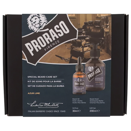 Dárková sada přípravků na plnovous Azur Lime Proraso