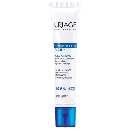 Lehký gelový krém pro poškozenou pleť Bariéderm CICA (Daily Gel-Cream) Uriage - 40 ml