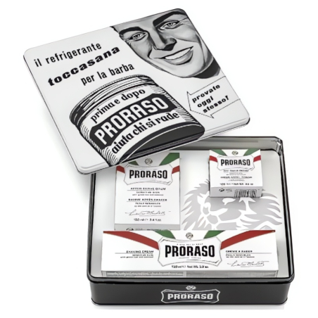 Klasická dárková sada na holení pro citlivou pokožku White Proraso