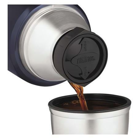 Style Termoska na nápoje s madlem / tmavě modrá Thermos - 1,2 l