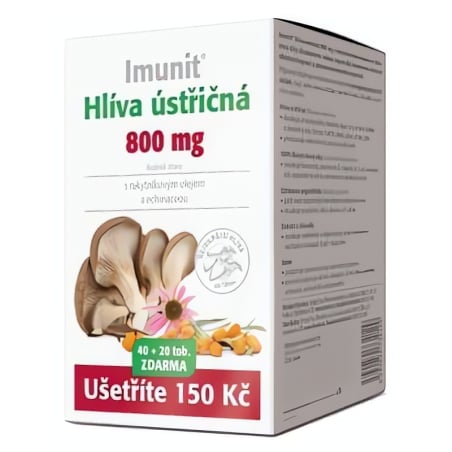 Hlíva ústřičná 800 mg s rakytníkem a echinaceou Imunit 40 tob. + 20 tob. ZDARMA Simply You