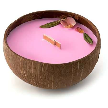 Svíčka z kokosu / vůně Růže Tropikalia