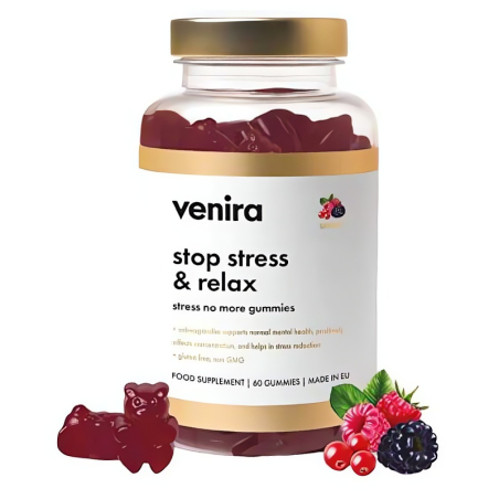 Stop stress & relax / stress no more gummies / lesní plody Venira - 60 ks