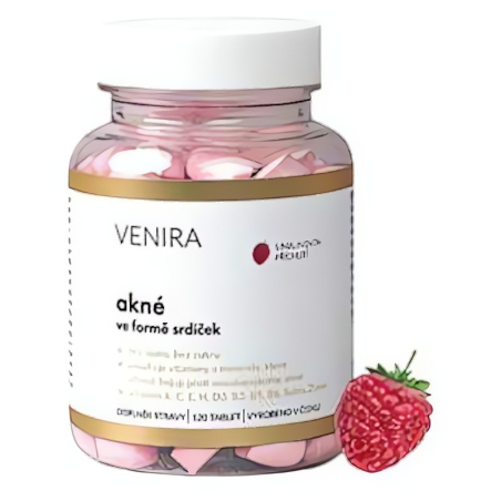Srdíčka proti akné / malina Venira - 120 ks
