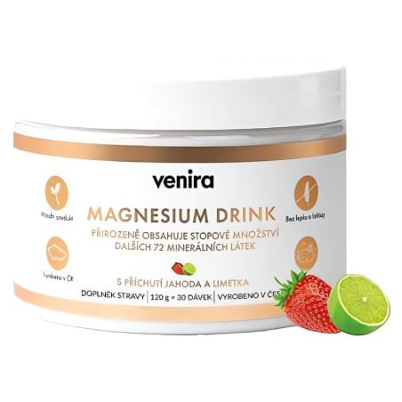 Magnesium drink jahoda / limetka Venira - 120 g